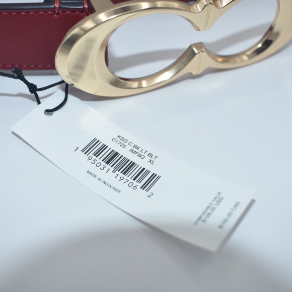 NWT COACH 1941 Red Signature Buckle Belt C1725 - Picture 3 of 7